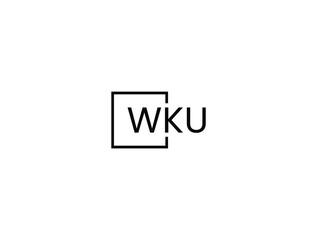 WKU Letter Initial Logo Design Vector Illustration