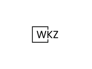 WKZ Letter Initial Logo Design Vector Illustration