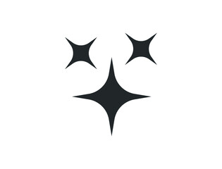 Icon black symbol Shine. Vector illustration.