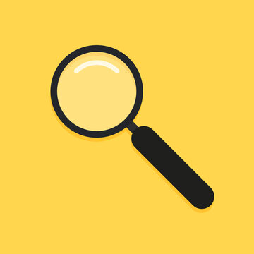 Magnifying glass icon. Discovery lens. Loupe. Vector line icon for Business and Advertising