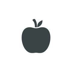 simple apple fruit icon on white background