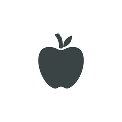 simple apple fruit icon on white background