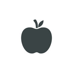simple apple fruit icon on white background
