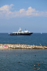 View of the sea and ships from Antibes