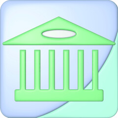 Online banking icon. money-saving, Bank, bundles of money and coins floating around on the purple background