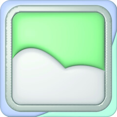 Digital Screen 3D Illustration, Video player, gallery, development, seo analysis concept with floating elements. Development banner design with 3d rendering. Vector Illustration.