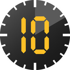 Simple 10 minutes timer clock icon 