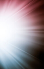 scattered flash of pink-blue light from the side