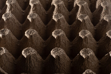 Abstract background. frame geometry. Egg packaging. Paper tray for domestic eggs. Beige and grey. Minimalism. Paper packaging egg carton