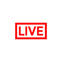 live button icon for tv shows and streaming video