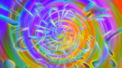 Fototapeta na wymiar Abstract gadient neon fractal background.