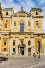 Fototapeta na wymiar Front facade of the Schottenstift church in Vienna, Austria