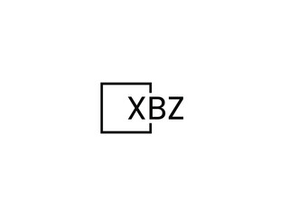 XBZ letter initial logo design vector illustration