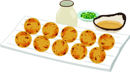 明石焼きのイラスト