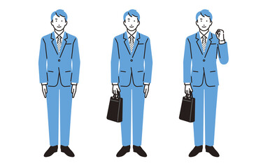 リクルートスーツの男性イメージセット