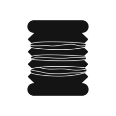 Vector hand drawn silhouette illustration