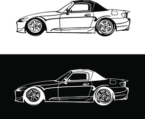 Obraz na płótnie Canvas the vector Japan car illustration