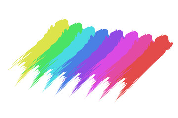 rainbow watercolor brush strokes