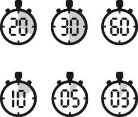 Simple 10 minutes timer clock icon 