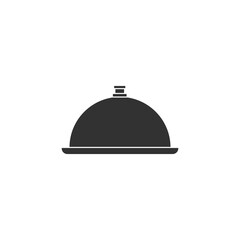 Serving cover icon with silhouette style