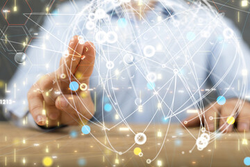 conference Digital Network and data concept 3d