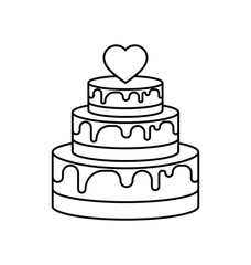Wedding Cake icon vector. Marriage illustration sign. dessert symbol. sweet logo.