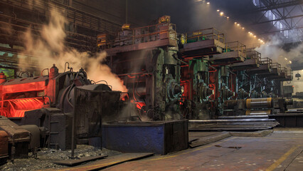 Rolling mill at the factory.