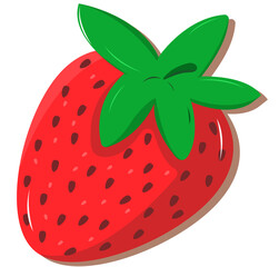 strawberry isolated on white background sticer