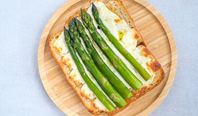 Asparagus mozzarella sandwich