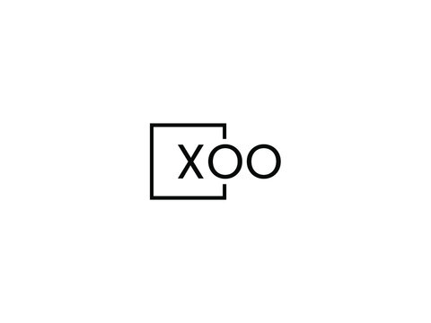 XOO letter initial logo design vector illustration