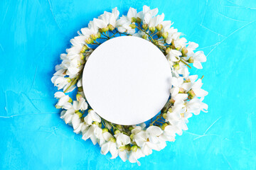 Floral springtime frame background