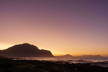 Sunrise at Stony Point, Betty's (Bettys) Bay, Whale Coast, Overberg, Western Cape, South Africa.