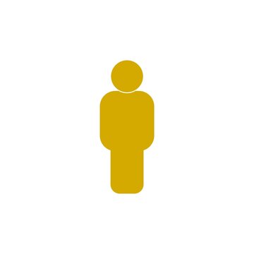 recommend clip art: Gold Worker icon isolated on white background