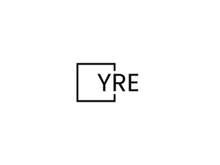 YRE letter initial logo design vector illustration