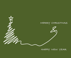 merry christmas card,happy new year,christmas tree,star,snow