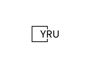 YRU letter initial logo design vector illustration