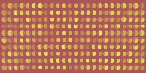 Brown Abstract Geometric Mosaic Background Design, Randomly Lit Yellow Balls Pattern, Template in Editable Vector Format
