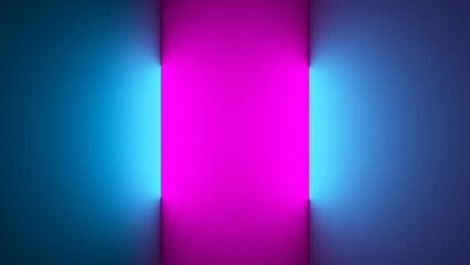 Neon lamp blue purple background. Music party background.