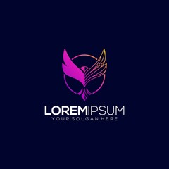 Colorful Gradient modern phoenix logo