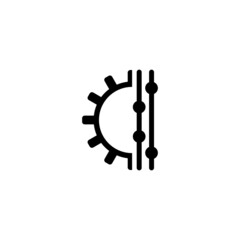 Gear, settings,  wheel mechanism vector icon