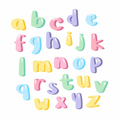 Hand drawn cute english alphabet letter for greeting card decoration, Doodle letters, vector illustration