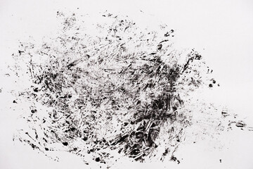 Abstract black white texture on white paper like a marble