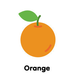 Orange icon, Vector, Illustration .