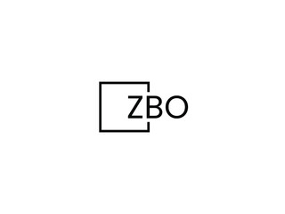 ZBO letter initial logo design vector illustration