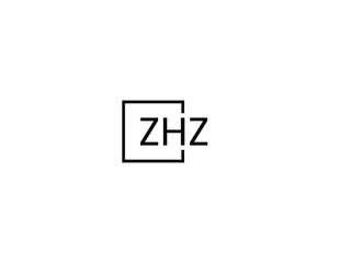 ZHZ letter initial logo design vector illustration