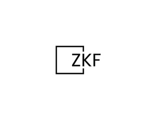 ZKF letter initial logo design vector illustration
