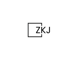 ZKJ letter initial logo design vector illustration