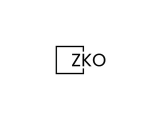 ZKO letter initial logo design vector illustration