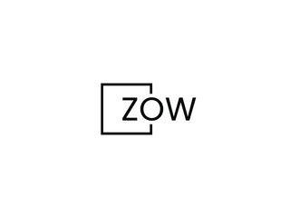 Obraz premium ZOW letter initial logo design vector illustration