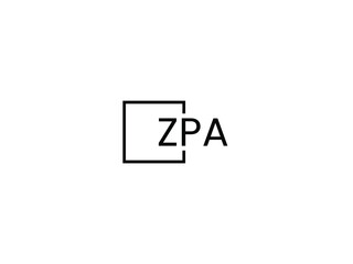 ZPA letter initial logo design vector illustration